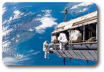 Lesson from Space: an image of the International Space Station orbiting Earth