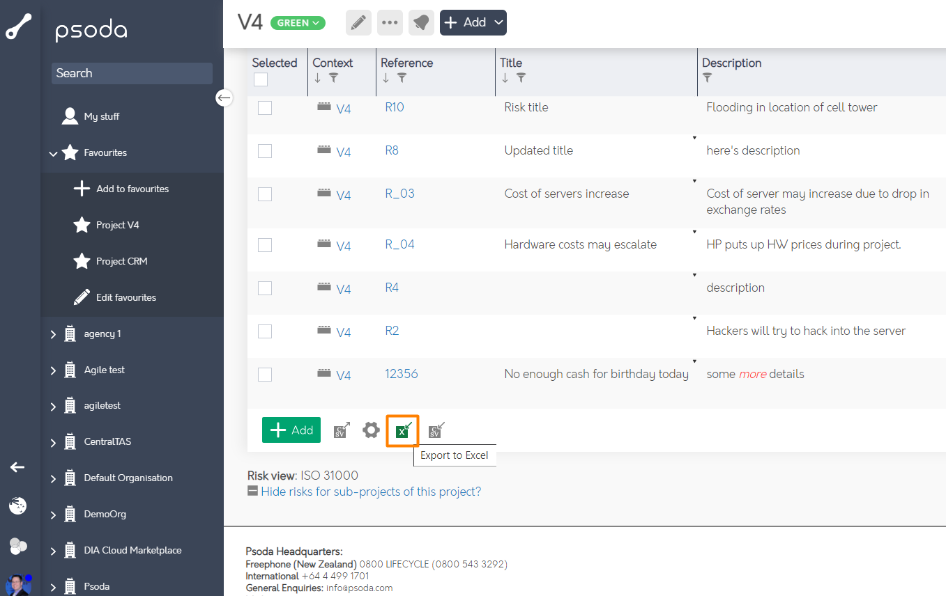 Microsoft Excel Integration Psoda Help Centre