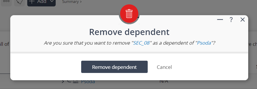 remove source popup