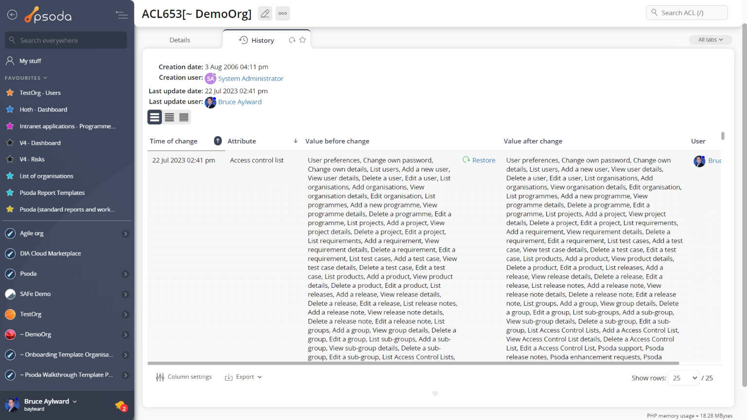 view page history tab