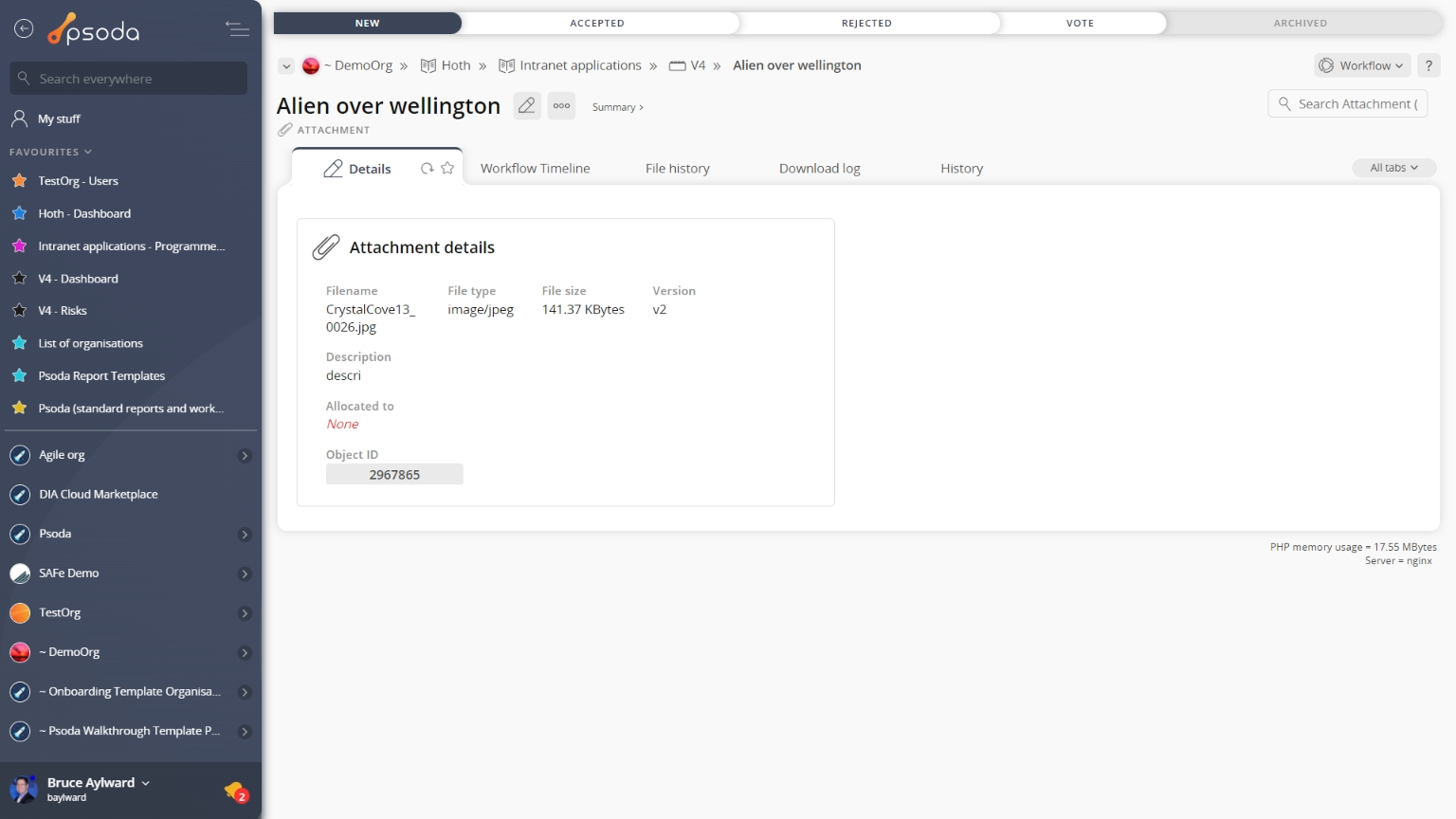 attachment details tabb