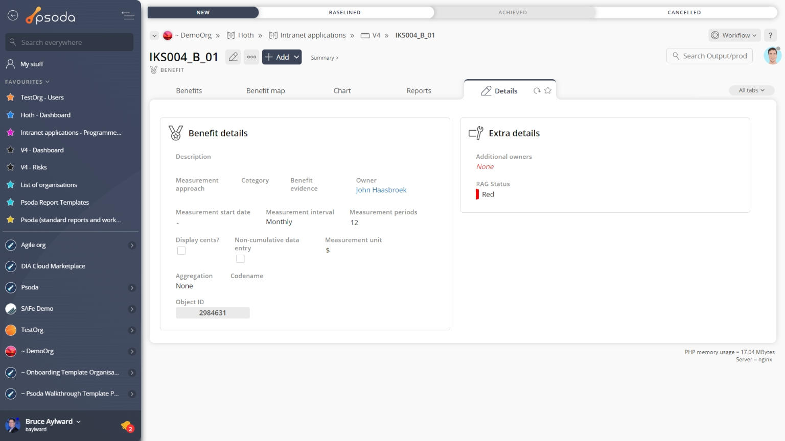 benefit view page