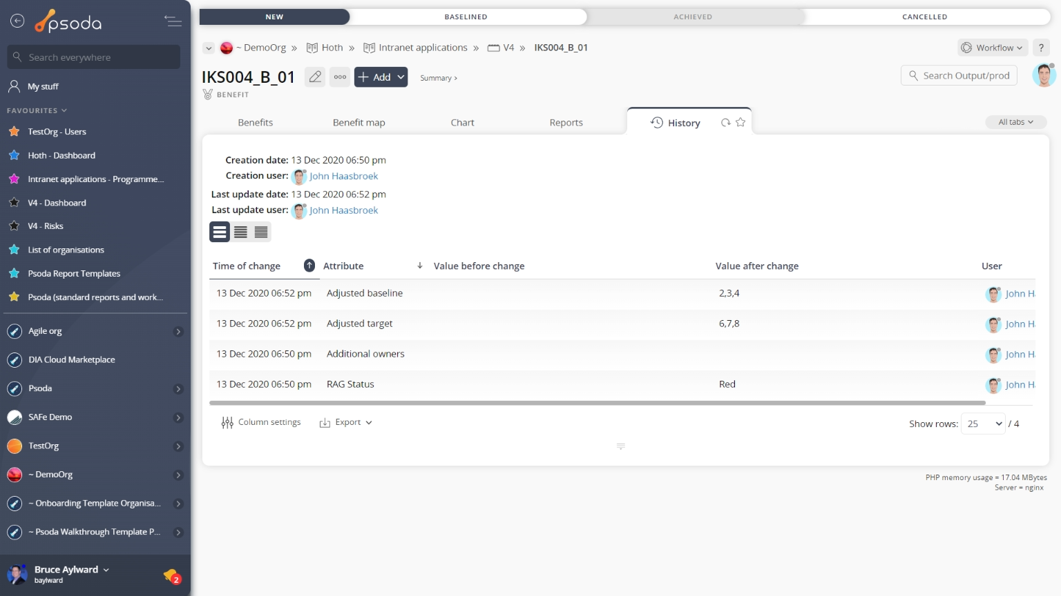 view page history tab