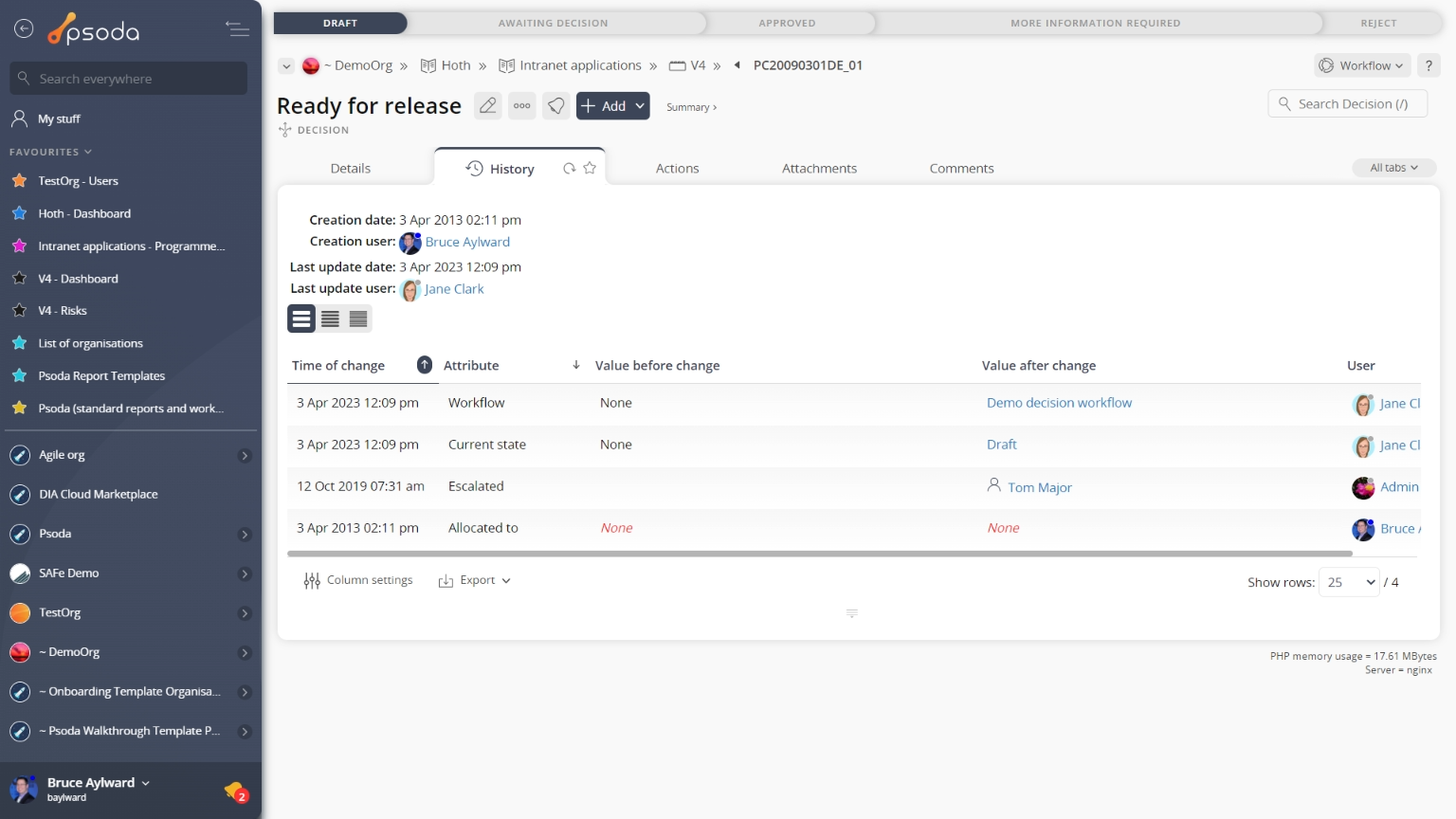 view page history tab