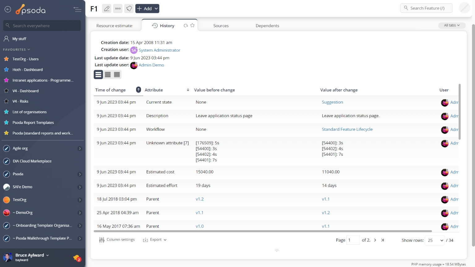view page history tab