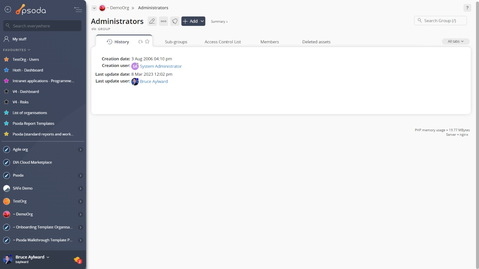 view page history tab