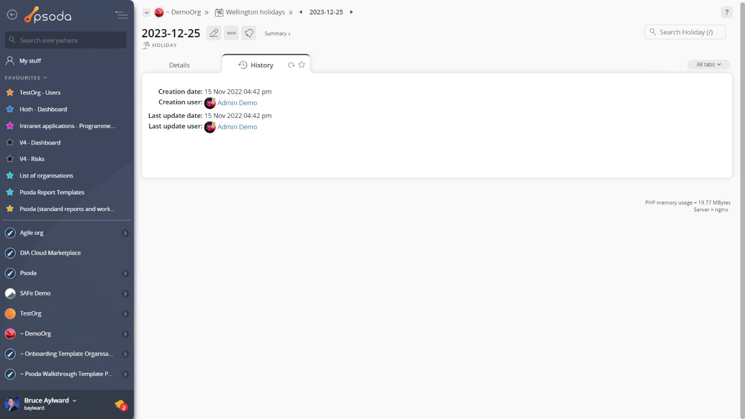 view page history tab