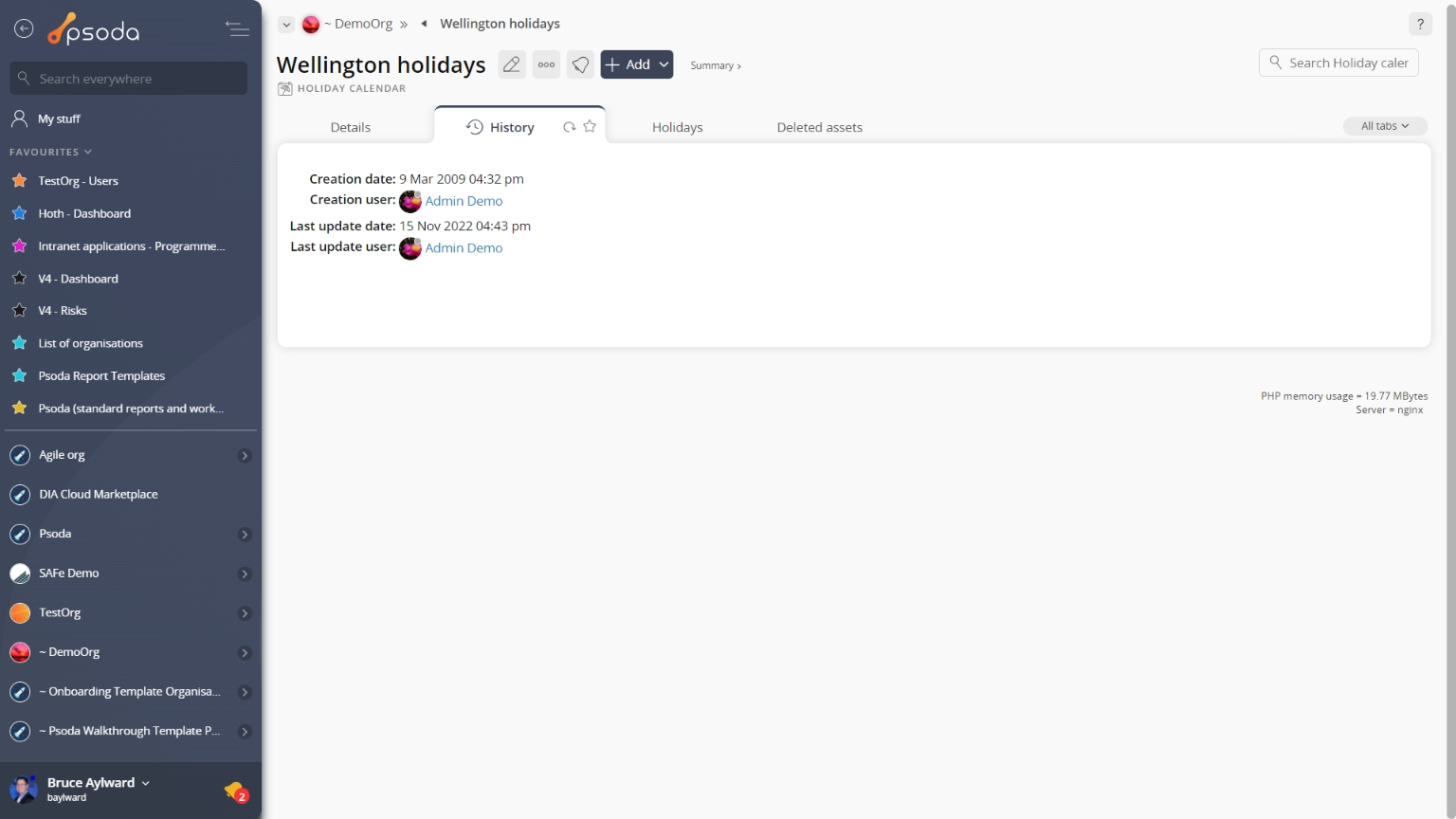 view page history tab