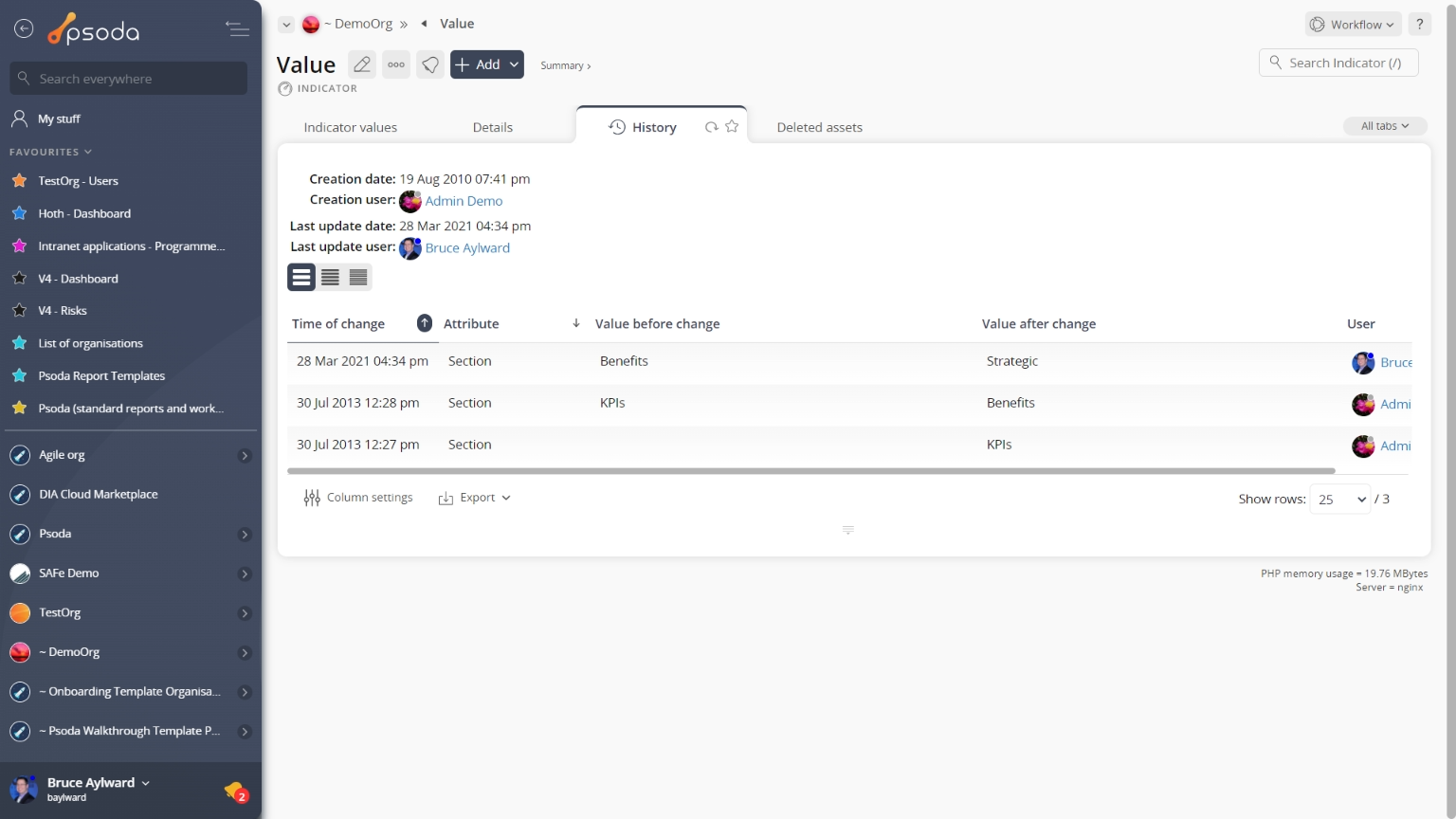 view page history tab