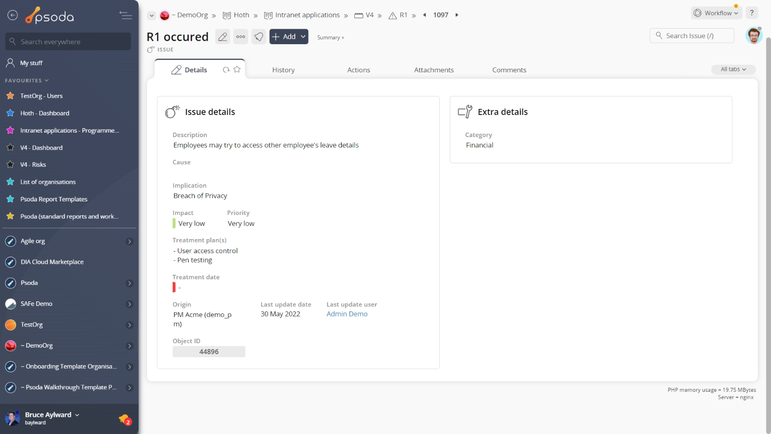 issue view page