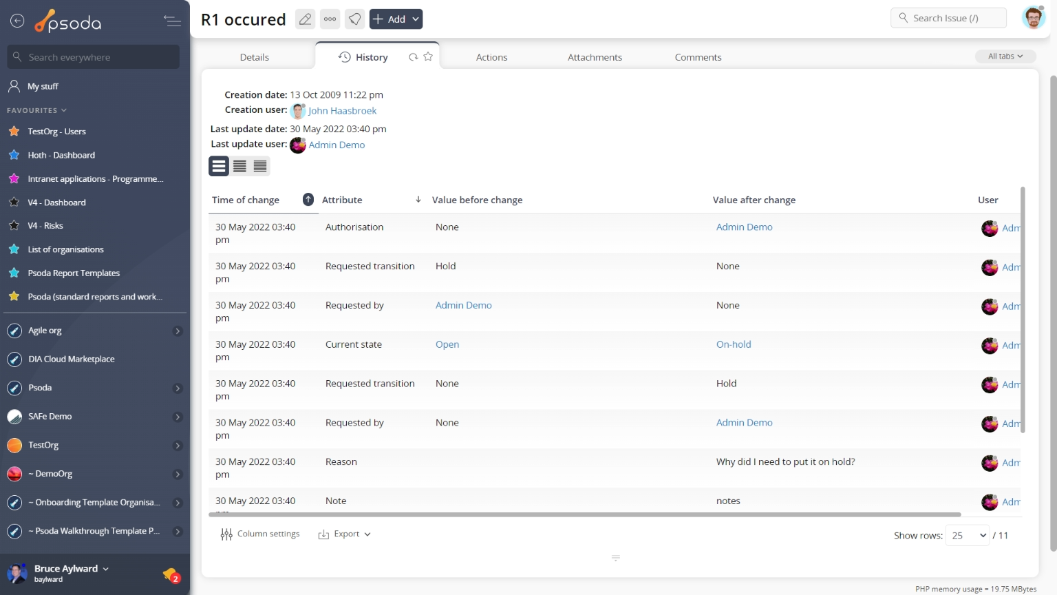 view page history tab