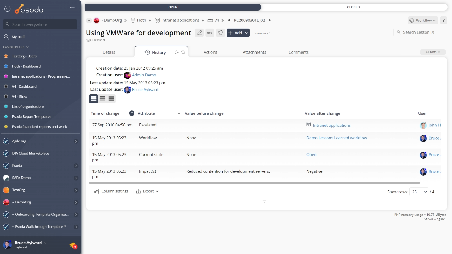 view page history tab