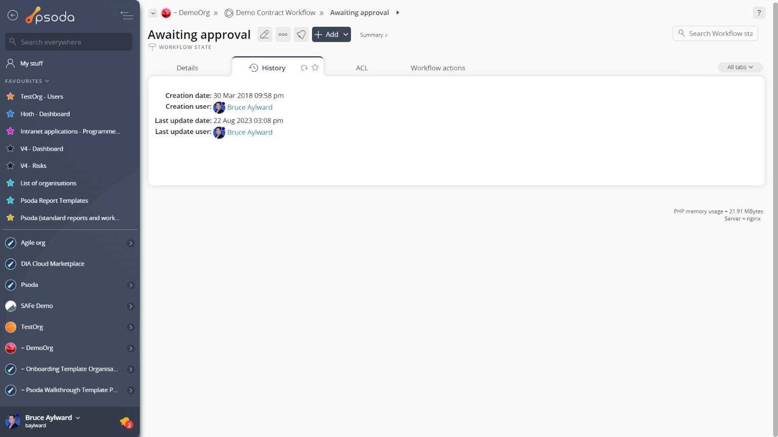 view page history tab