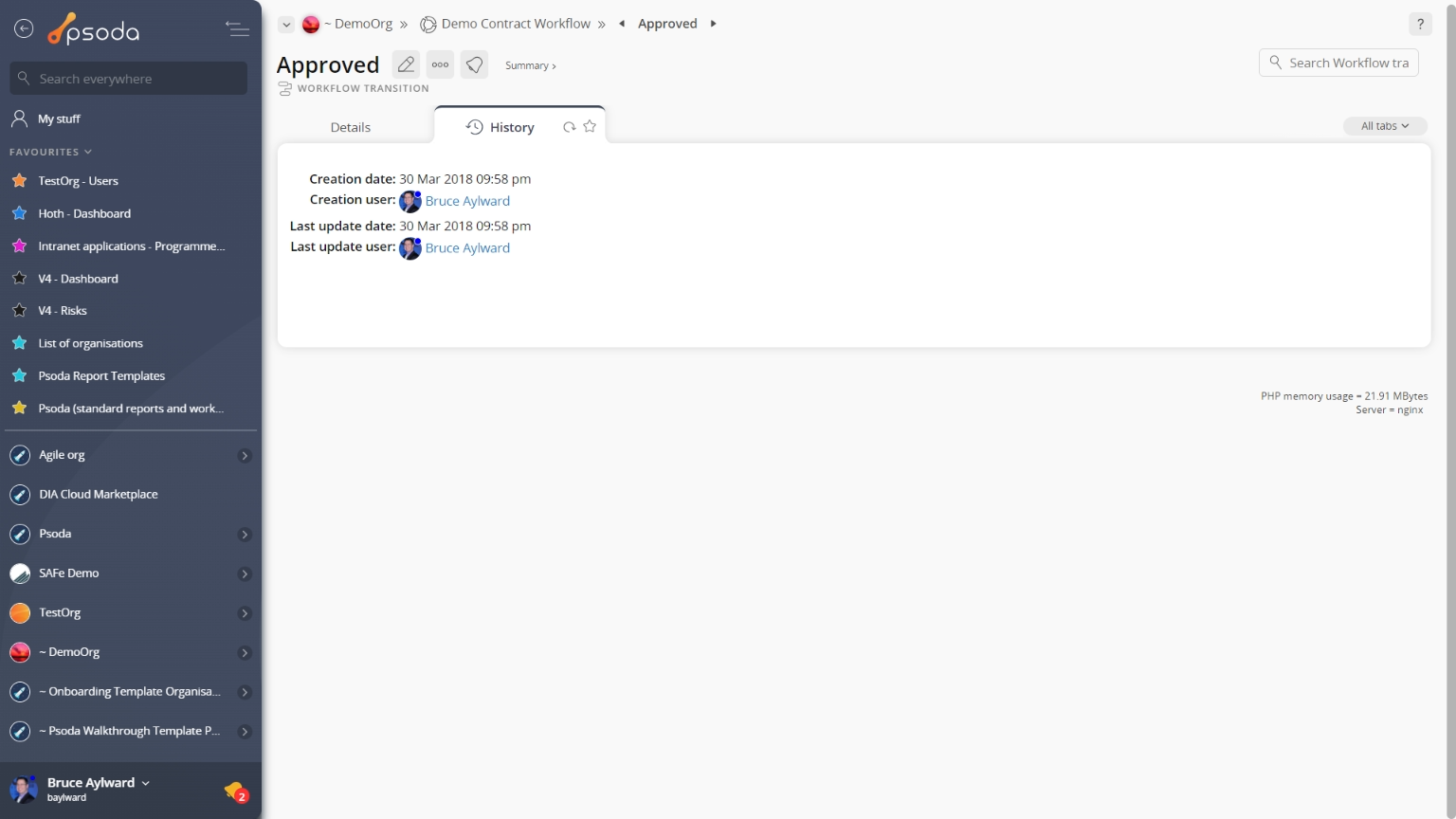 view page history tab