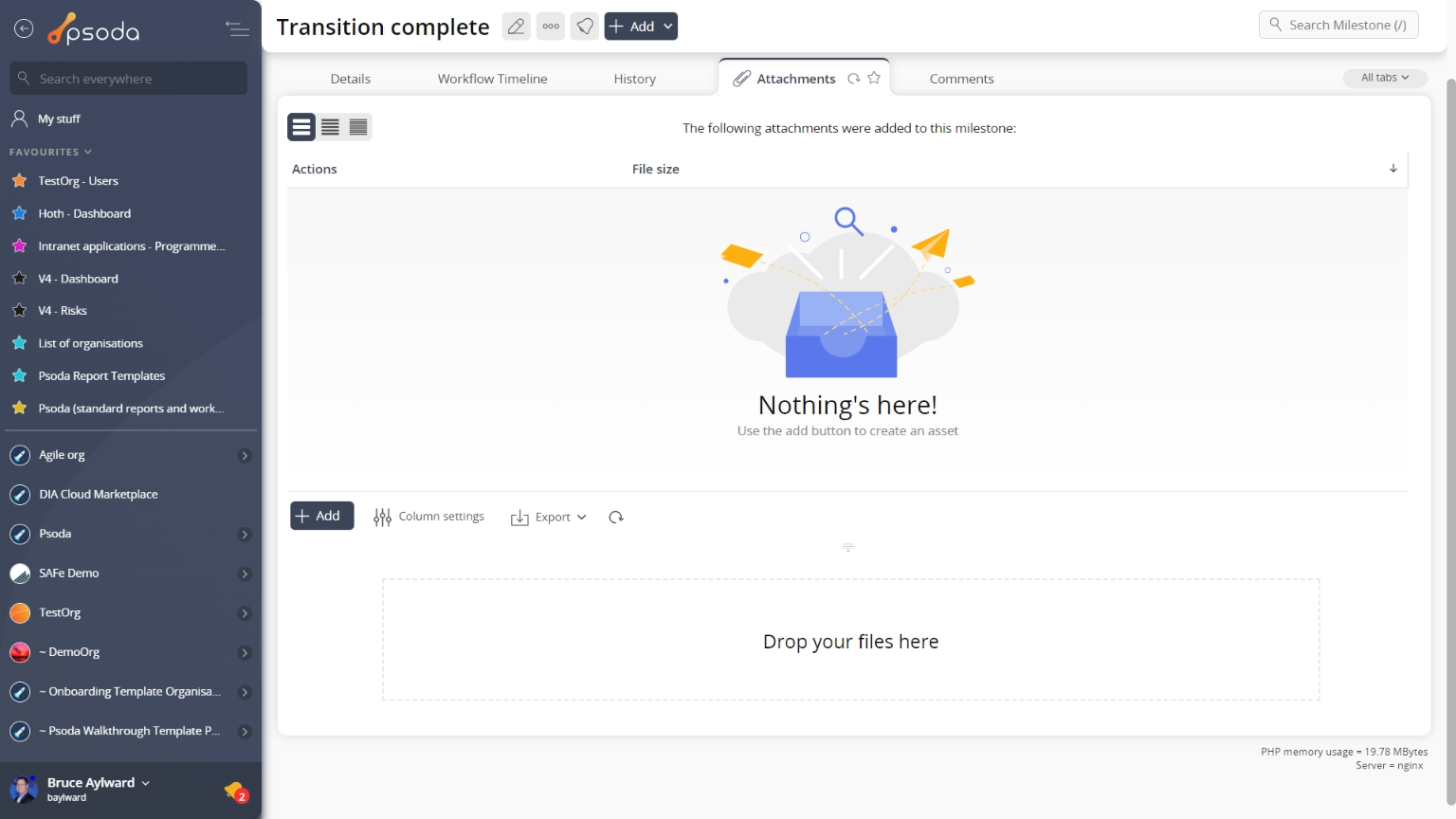 view page attachments tab