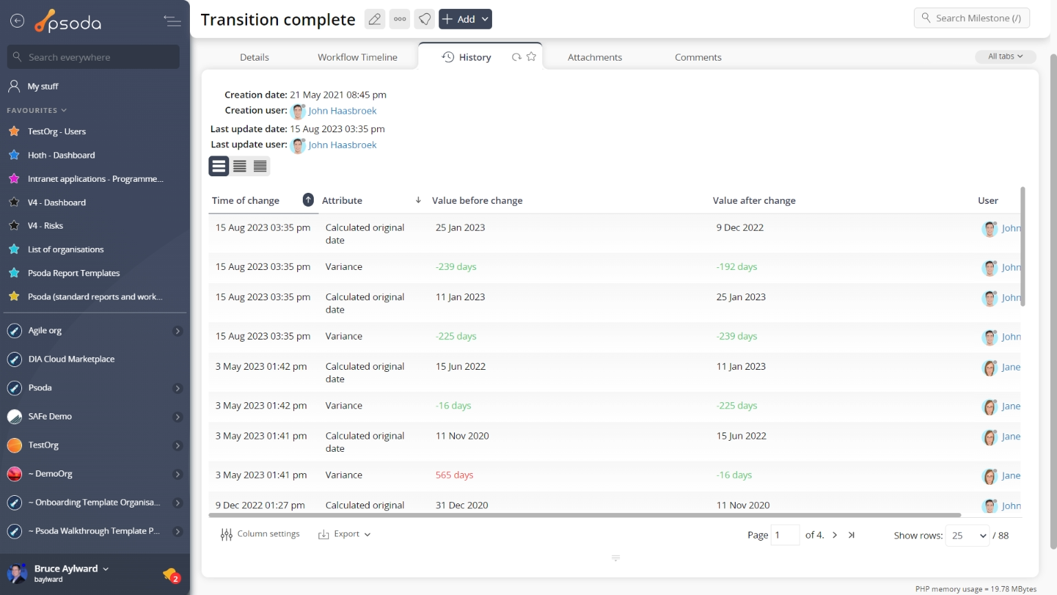 view page history tab