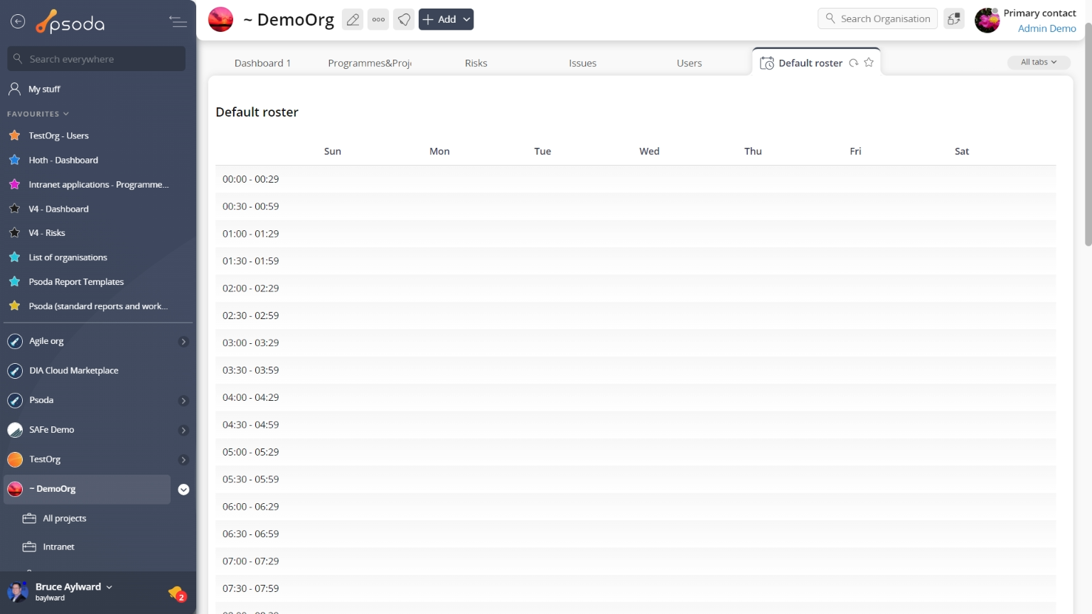 default roster tab