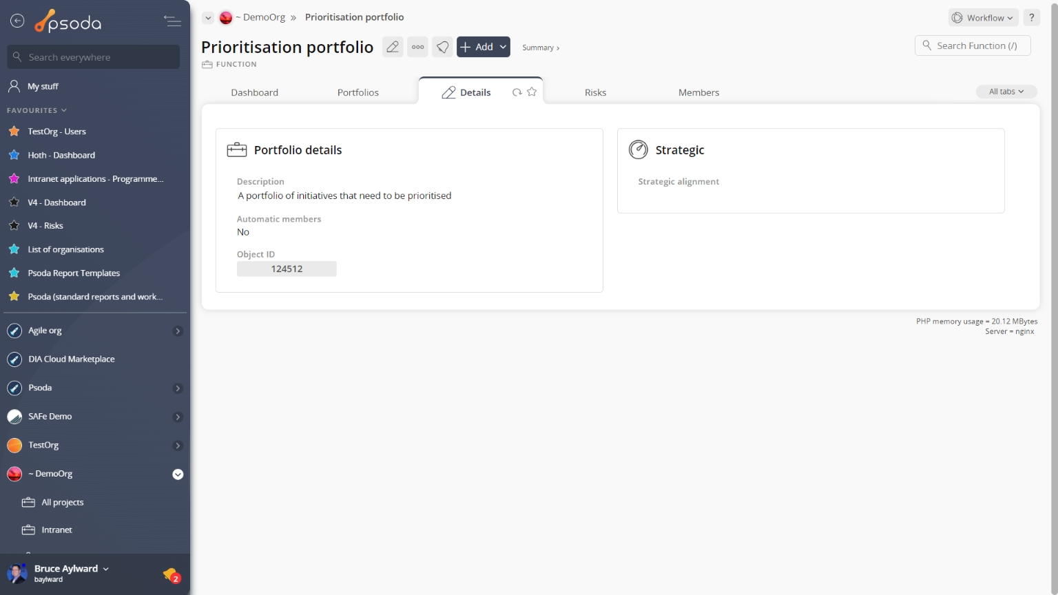 portfolio view page