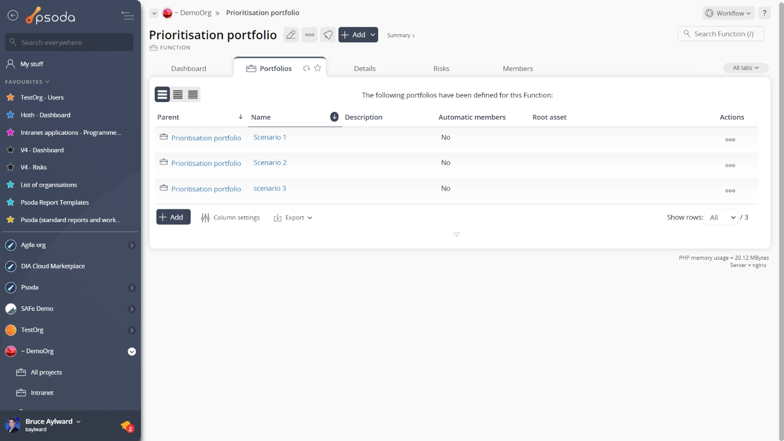 portfolio view page portfolio tab
