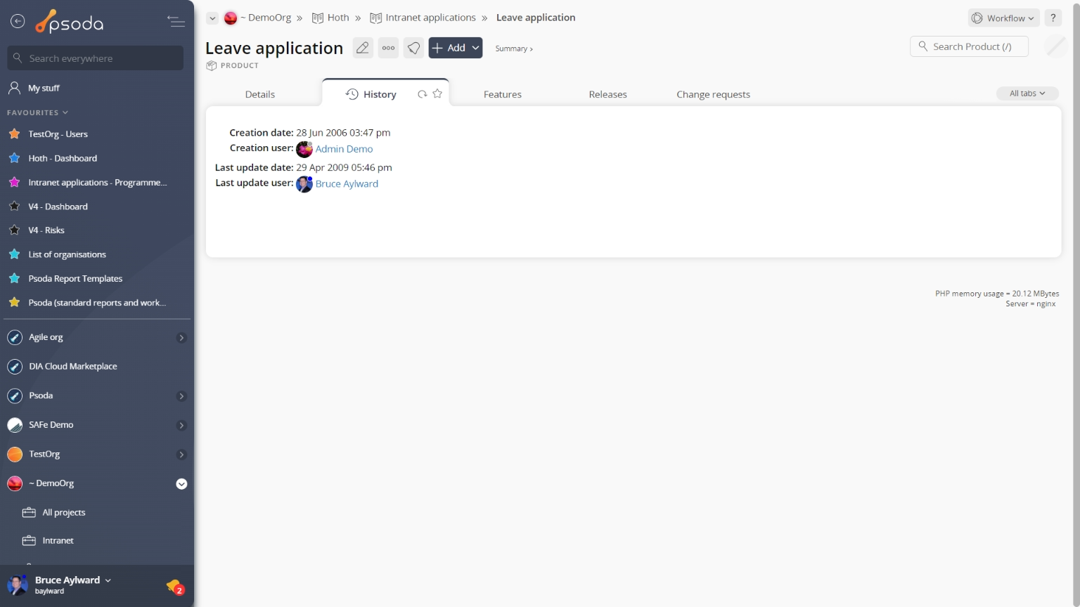 view page history tab