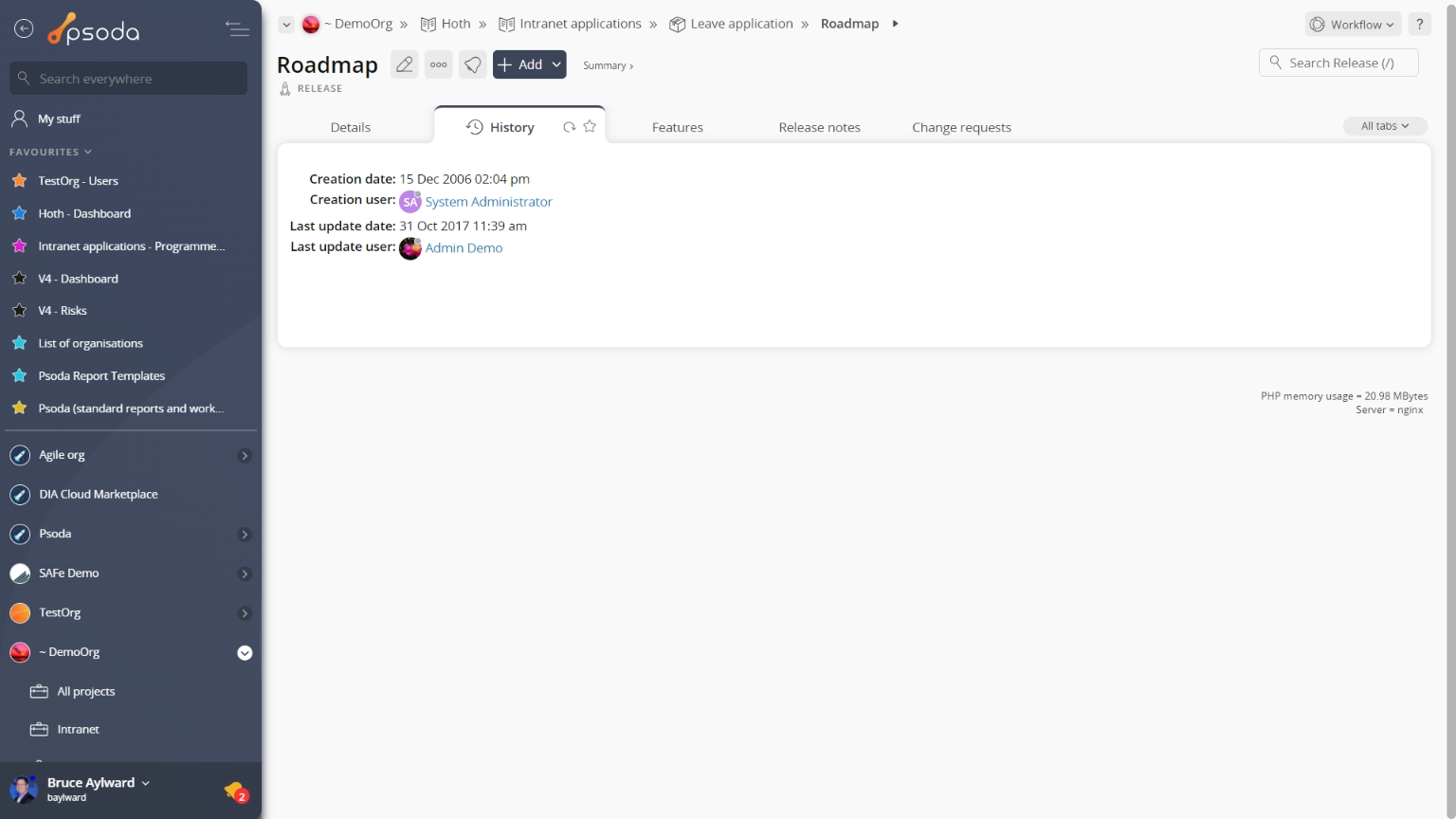 view page history tab