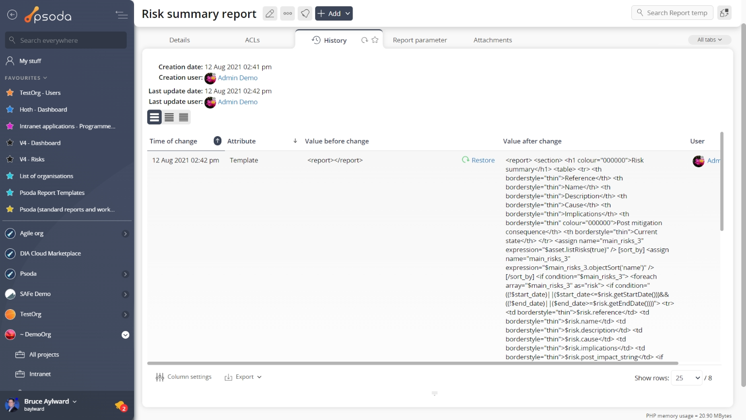view page history tab