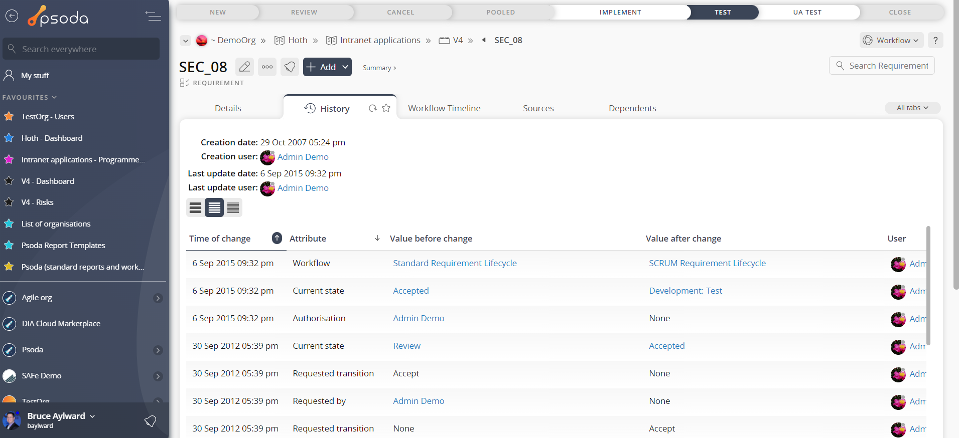 view page history tab