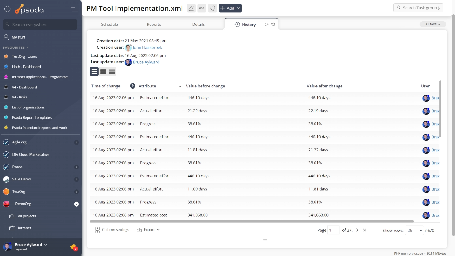 view page history tab