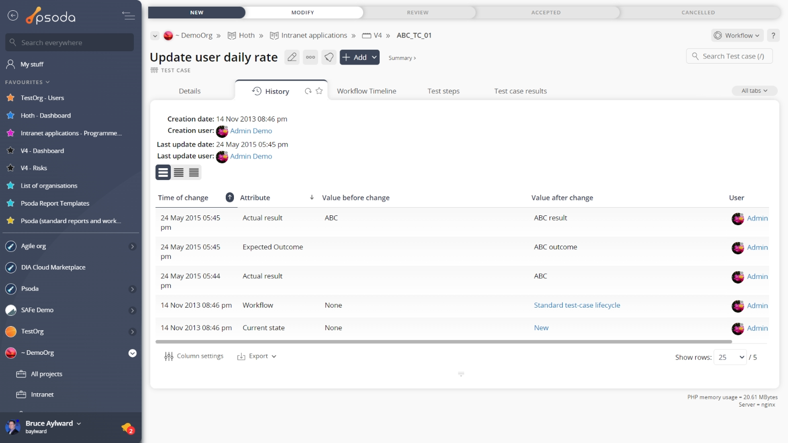 view page history tab