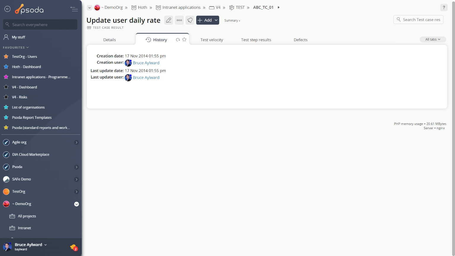 view page history tab