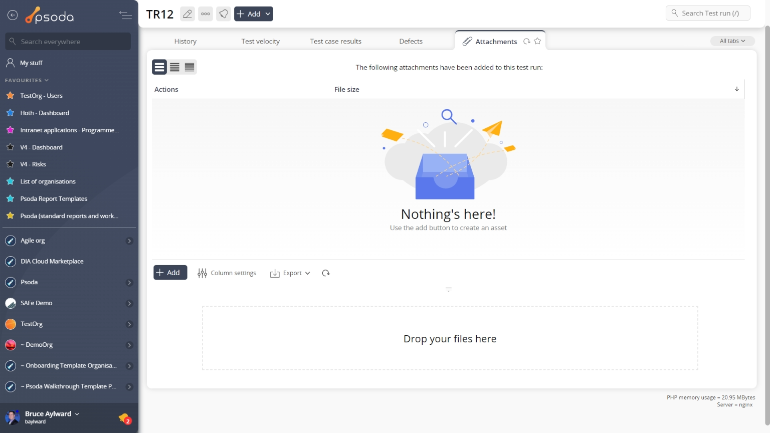 view page attachments tab