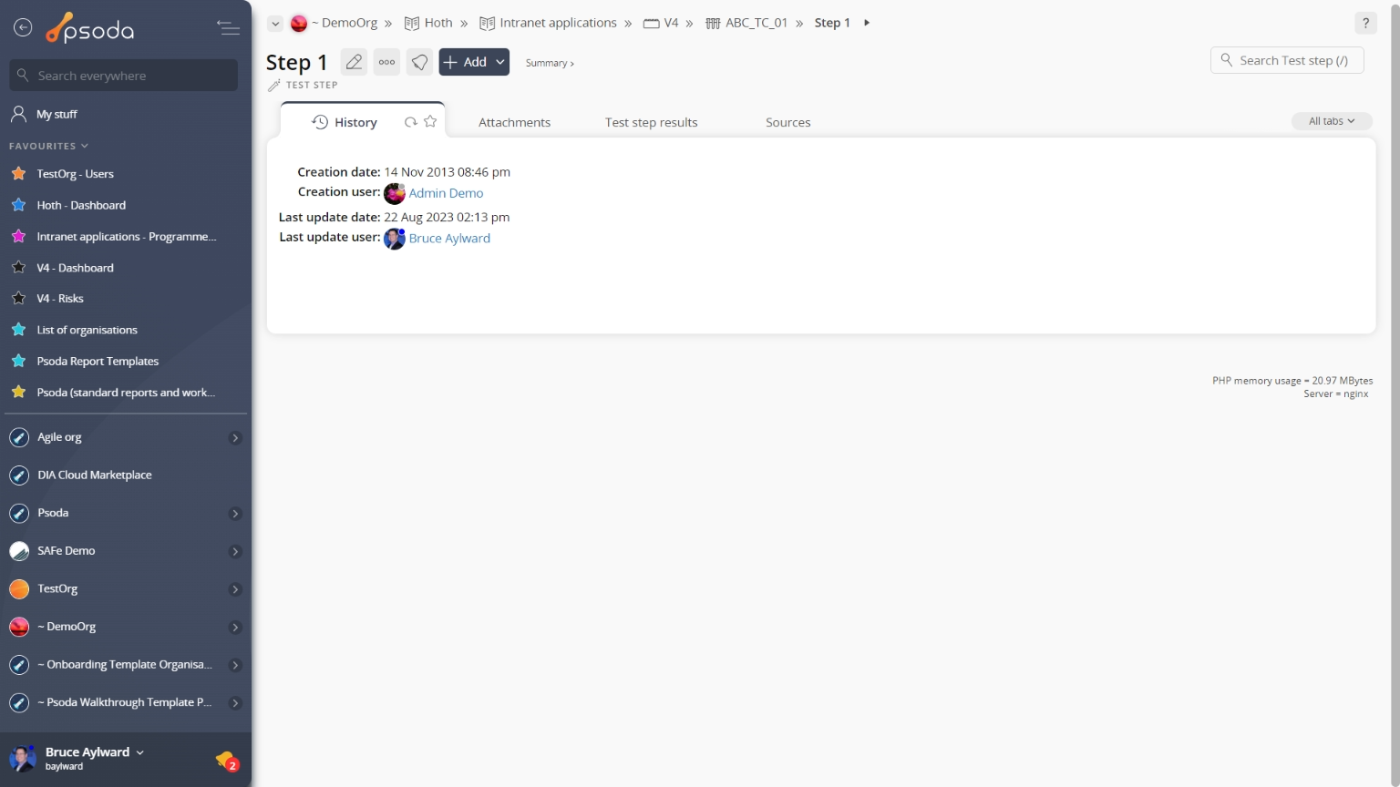 view page history tab